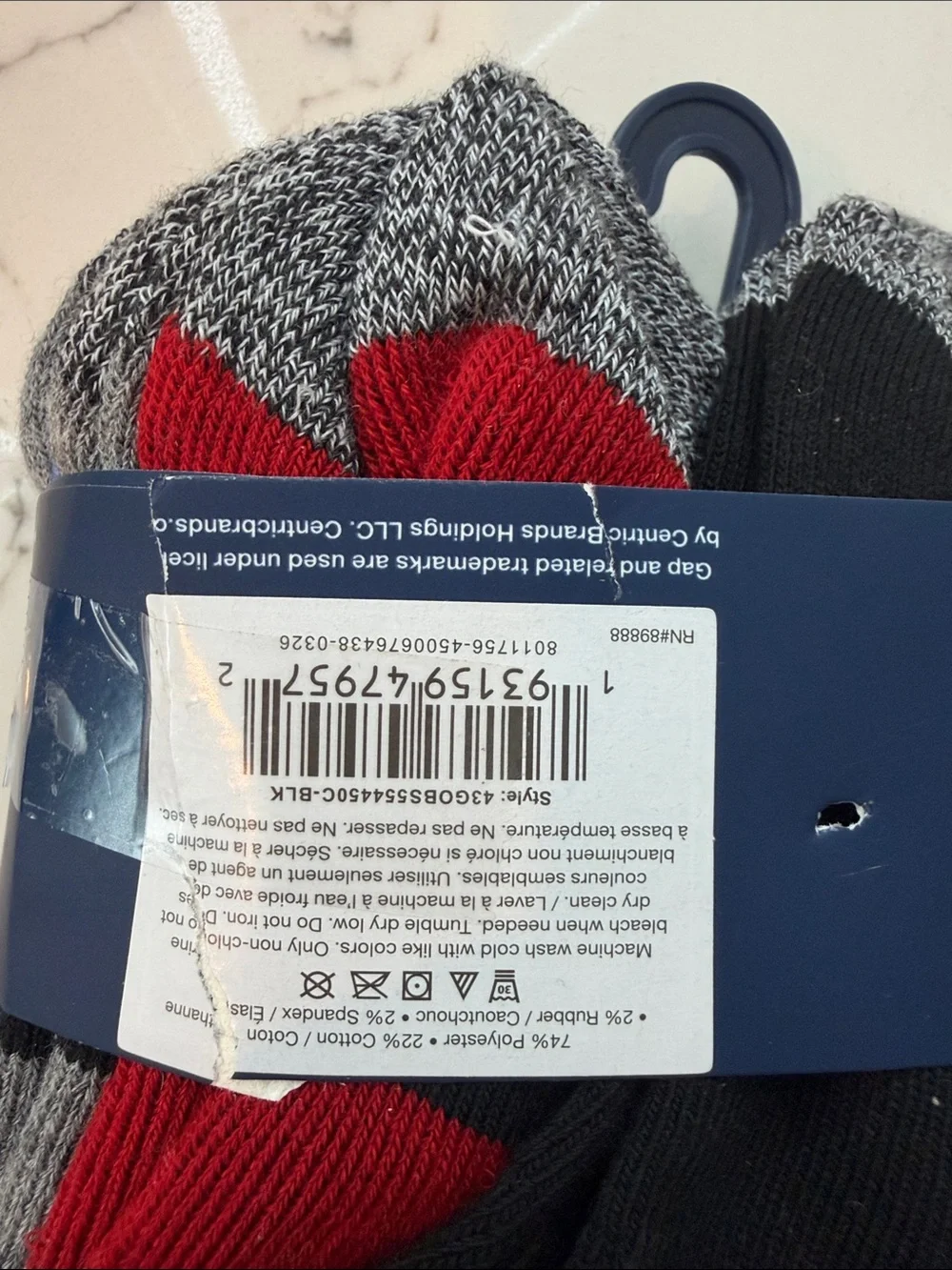 GAP Boys Black & Gray Athletic Cotton Quarter Socks - 6 Pack